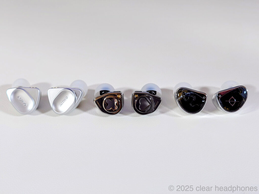 (左から)ACTIVO VOLCANO, SIMGOT EW300, EarAcoustic Audio STA-Pro MAX