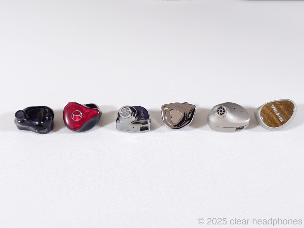 (左から)Daruma Audio Daria, SIMGOT EW300, SIVGA Que UTG