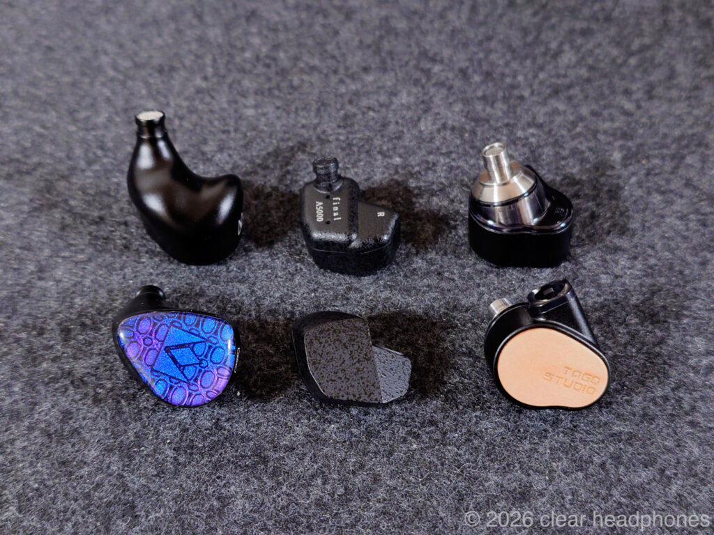 Noble Audio Knight, final A5000, TAGO STUDIO T3-02